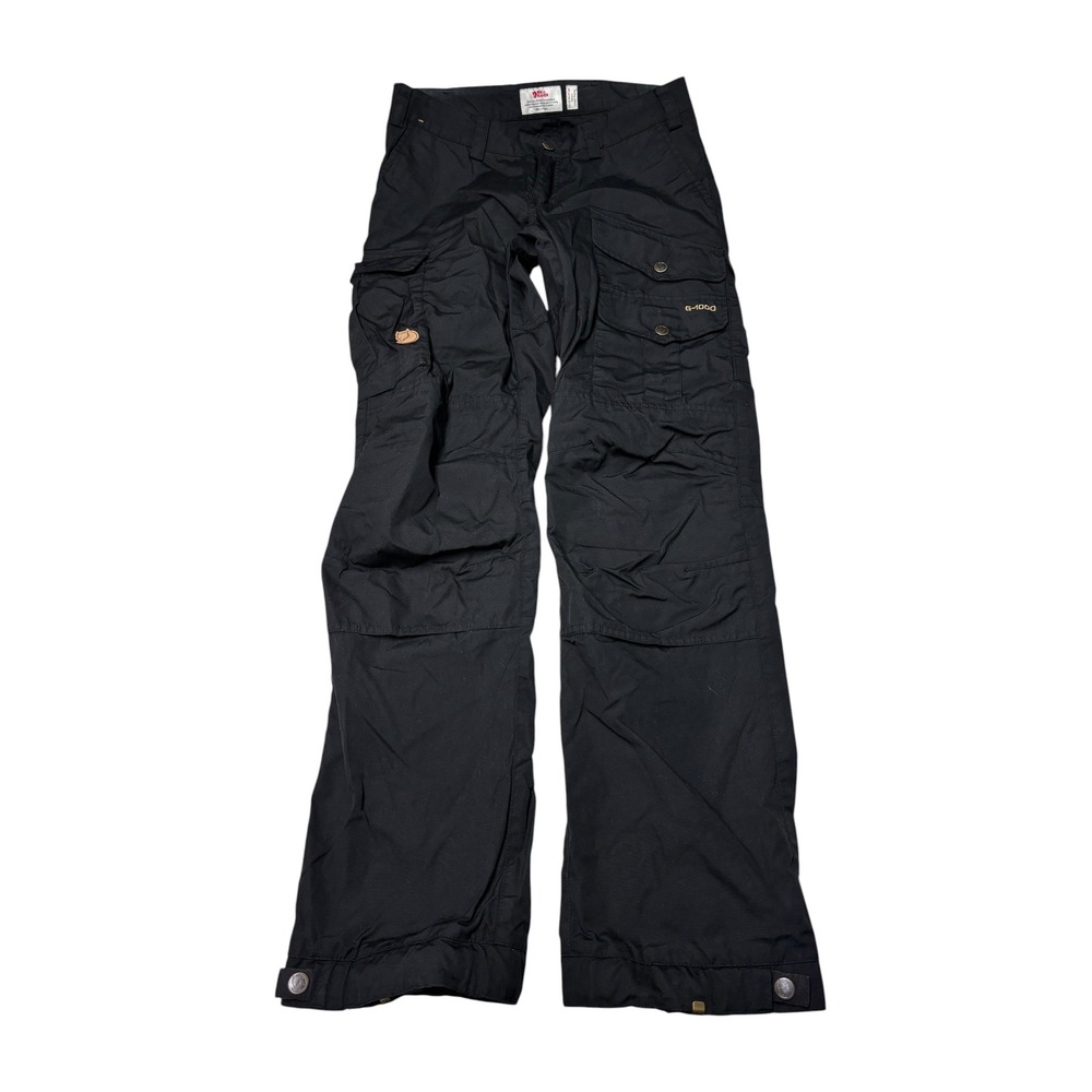 Fjallraven Vidda Pro G-1000 Black Cargo Hiking Pants Womens EU 36 US 28X31
